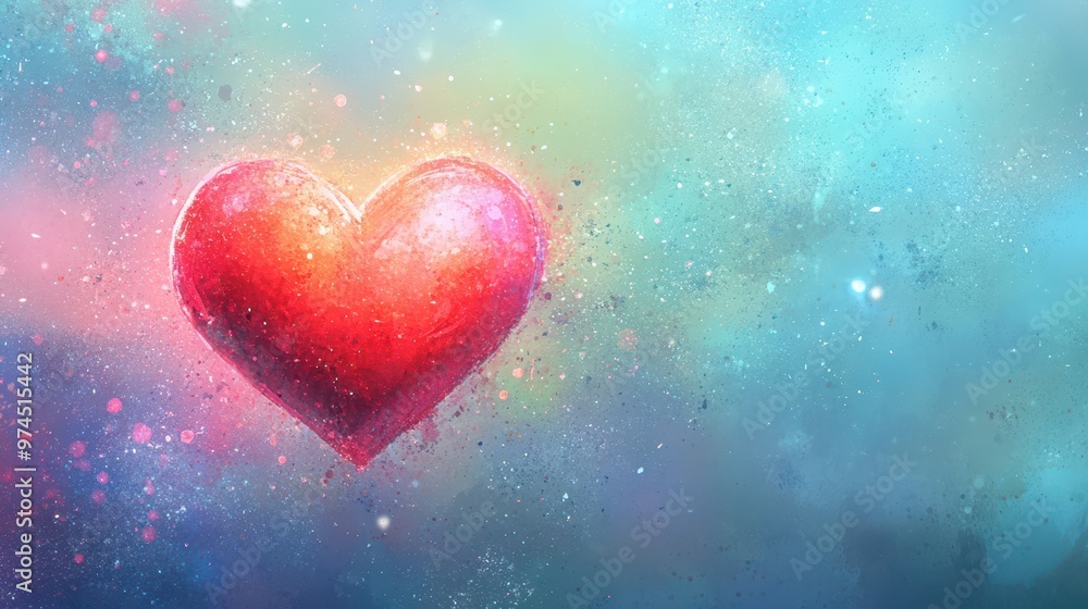 Floating pink heart-shaped balloons rising through fluffy clouds in a dreamy sky. Concept: Love, freedom, and fantasy. Floating pink heart-shaped balloons rising through fluffy clouds in a dreamy sky. Concept: Love, freedom, and fantasy.