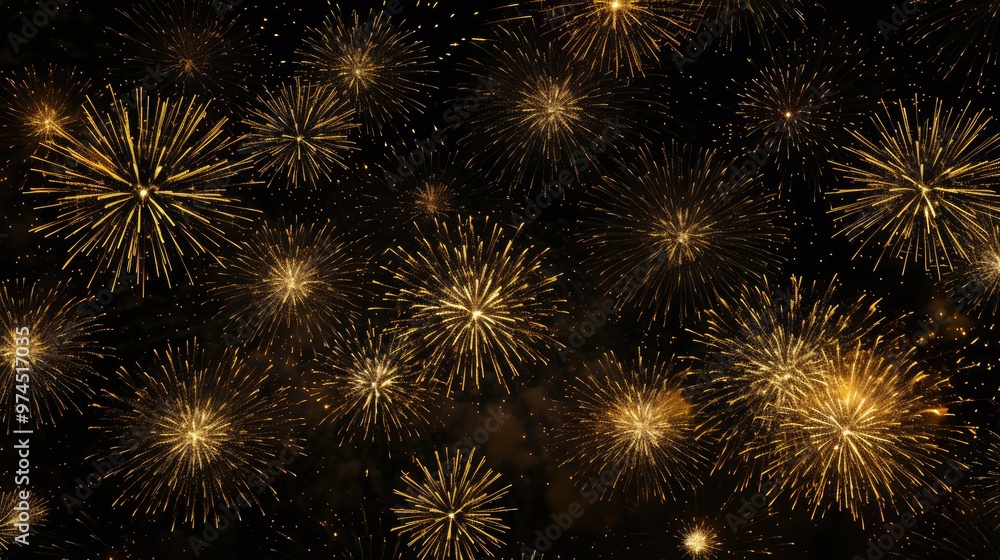 Naklejka premium night gold black new year