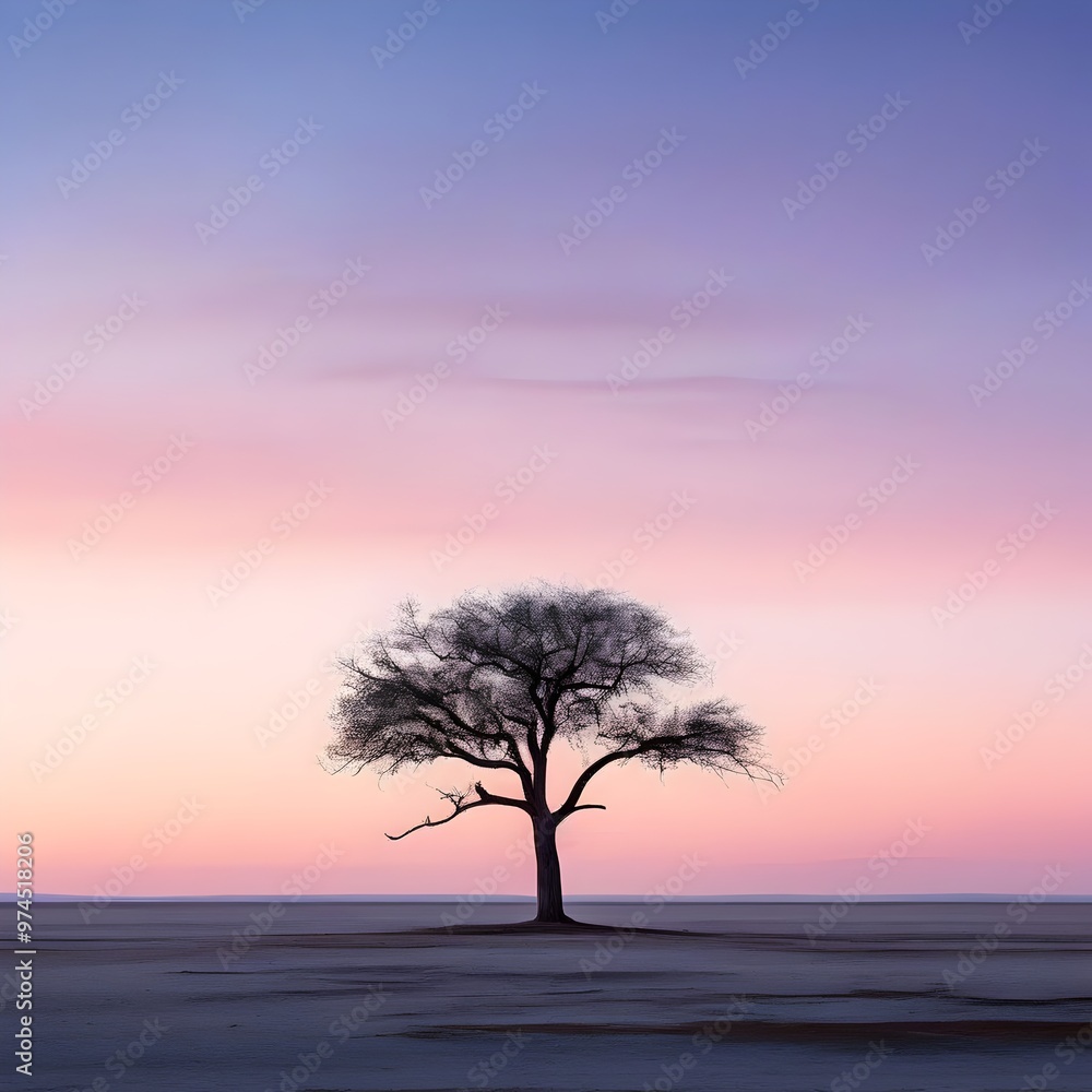 Lonely Tree on a Flat Plain, lonely tree, flat plain, gradient sky, natural minimalism, open landscape, simple nature, minimalist scenery, organic isolation Lonely Tree on a Flat Plain, lonely tree, flat plain, gradient sky, natural minimalism, open landscape, simple nature, minimalist scenery, organic isolation