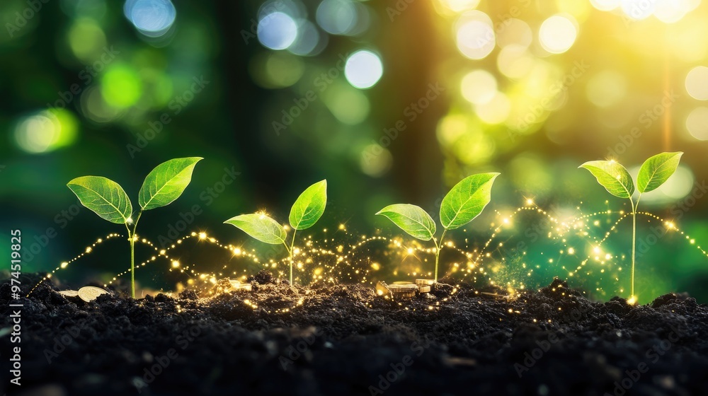 The imagery conveys the idea that innovation in the financial sector is the seed for growth, fostering a healthier and more sustainable financial ecosystem, Financial innovations enable