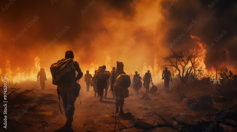 Obraz premium trauma war fire