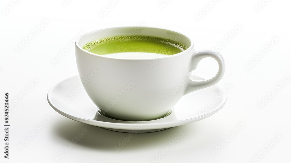 vibrant green tea white background vibrant green tea white background