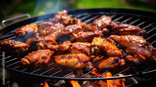 grill chicken wings beer