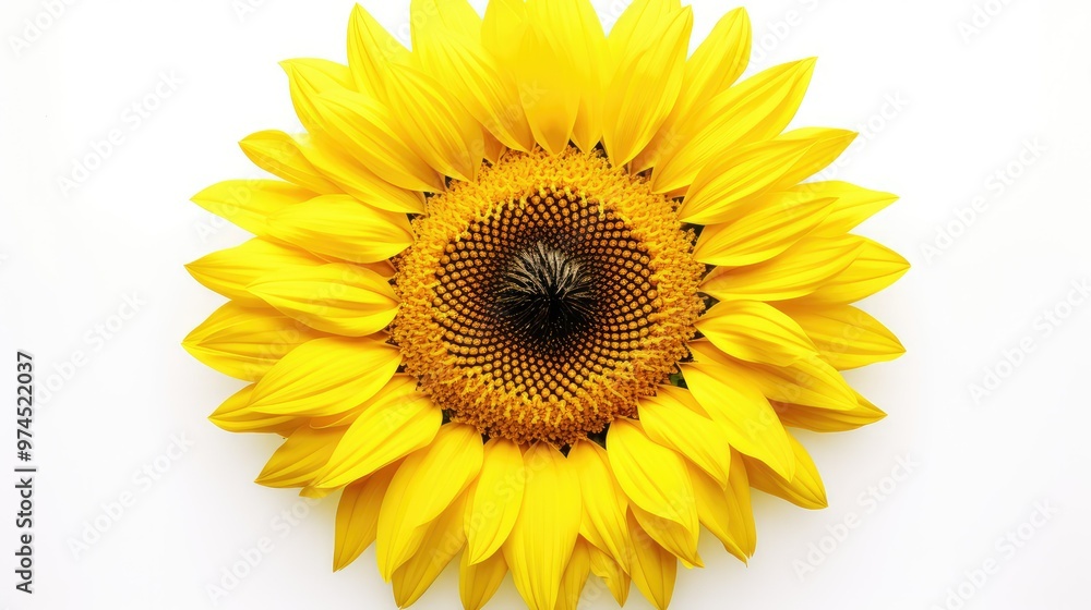 Fototapeta premium symmetry sunflower isolated on white