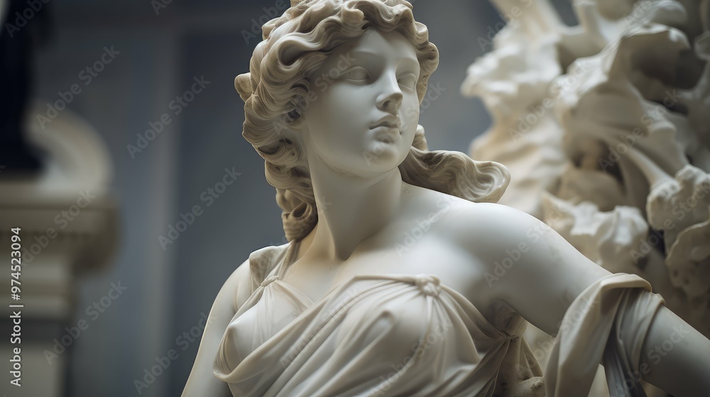 Naklejka premium statue white marble