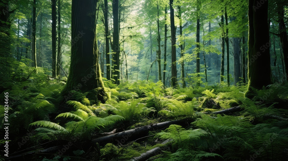 Naklejka premium sunlight green plants