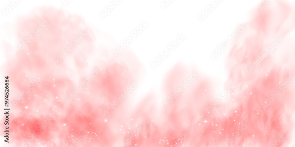 Fantastic red smoke background. Magic red smoke with glitter and small particles of twinkling stars. Fog with luminous particles. Red vapor with stardust. Morning fog over land or water surface, magic Fantastic red smoke background. Magic red smoke with glitter and small particles of twinkling stars. Fog with luminous particles. Red vapor with stardust. Morning fog over land or water surface, magic