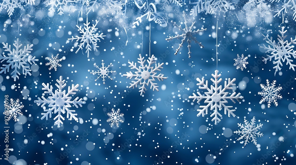 Winter background with snowflakes greeting card for Christmas and New Year Winter background with snowflakes greeting card for Christmas and New Year