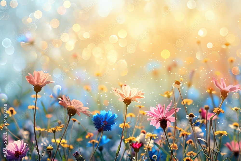 Dreamy Wildflower Field at Sunrise Dreamy Wildflower Field at Sunrise