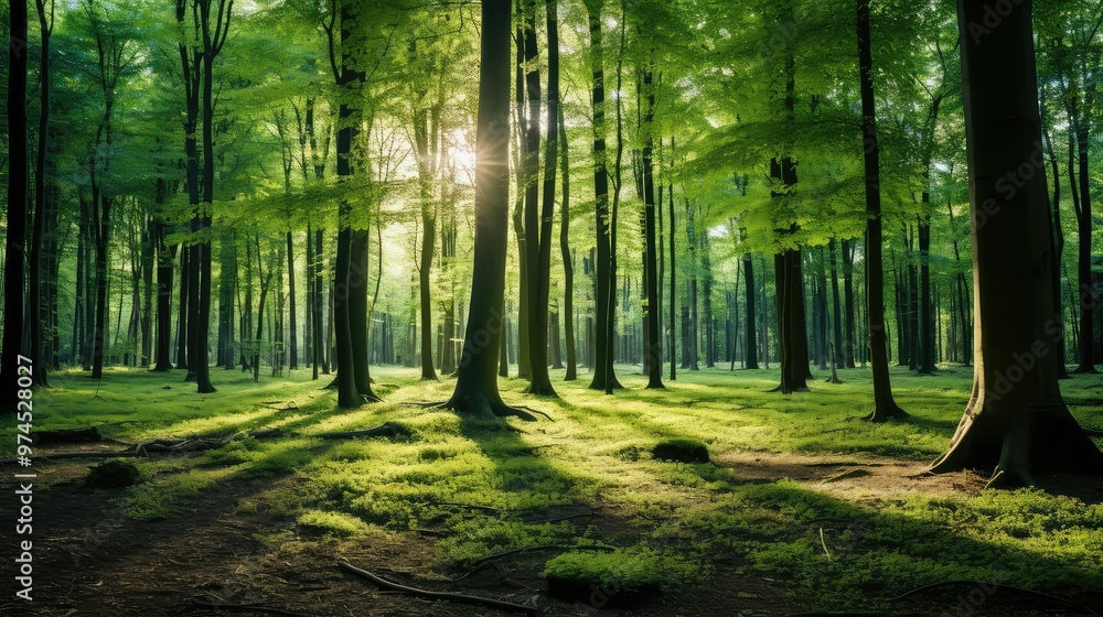 Fototapeta premium ery green forrest