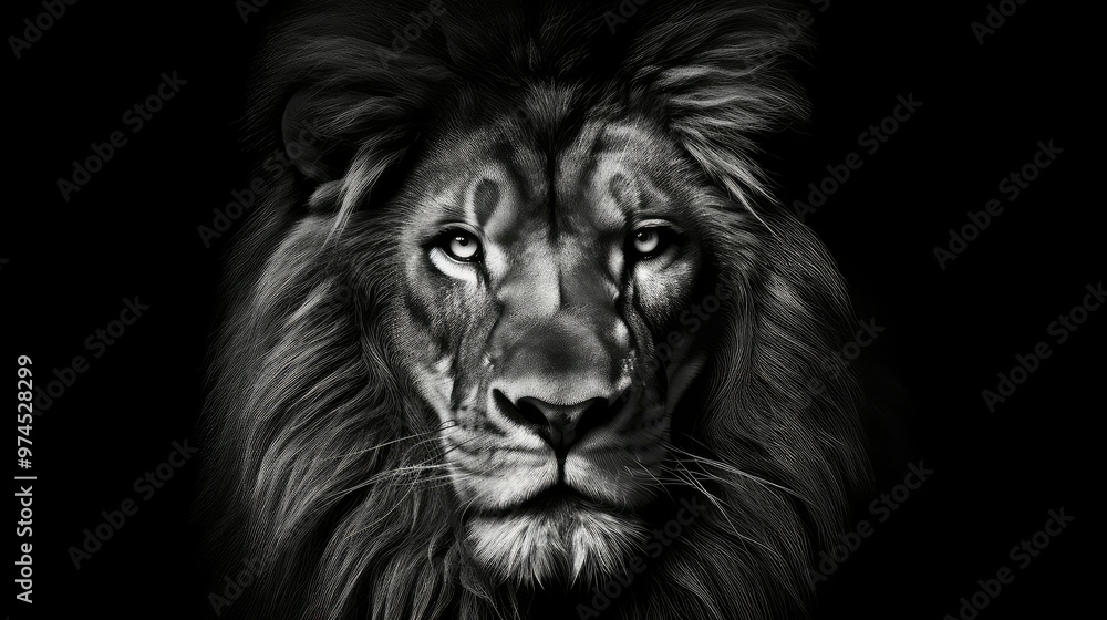 flowing lion head black and white flowing lion head black and white