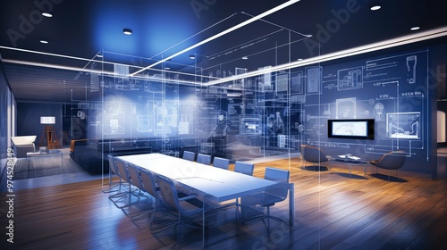 integrated office design blueprint photo