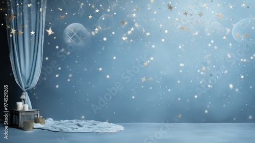 shimmering powder blue background