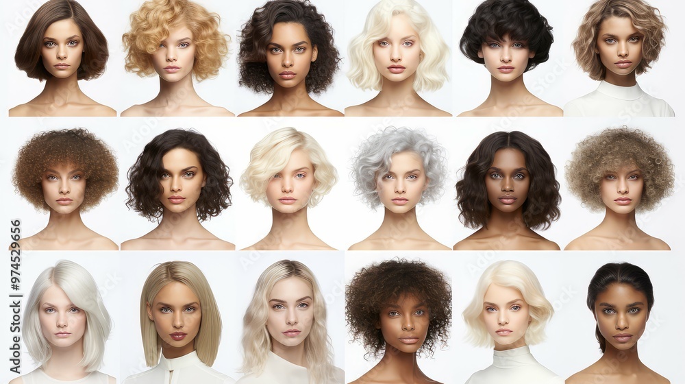 curls beauty hair white background curls beauty hair white background