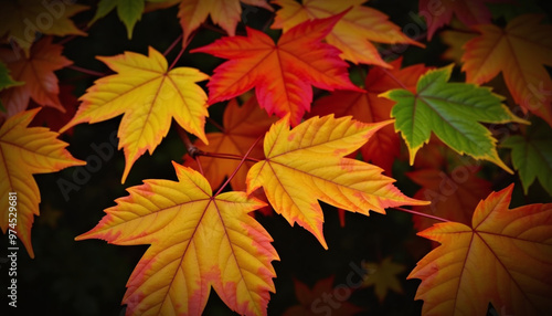 a bunch of colorful autumn leaves photo by steve gard photo