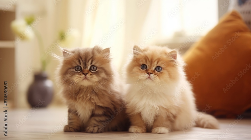 Fototapeta premium Persian cats cute brunette