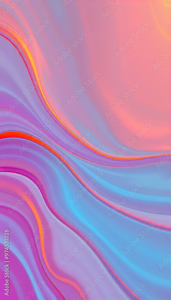 Obraz premium Bold colorful abstract waves with motion effects