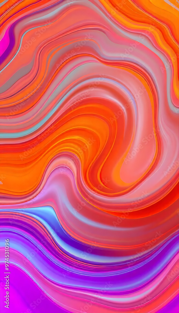 Obraz premium Bold colorful abstract waves with motion effects