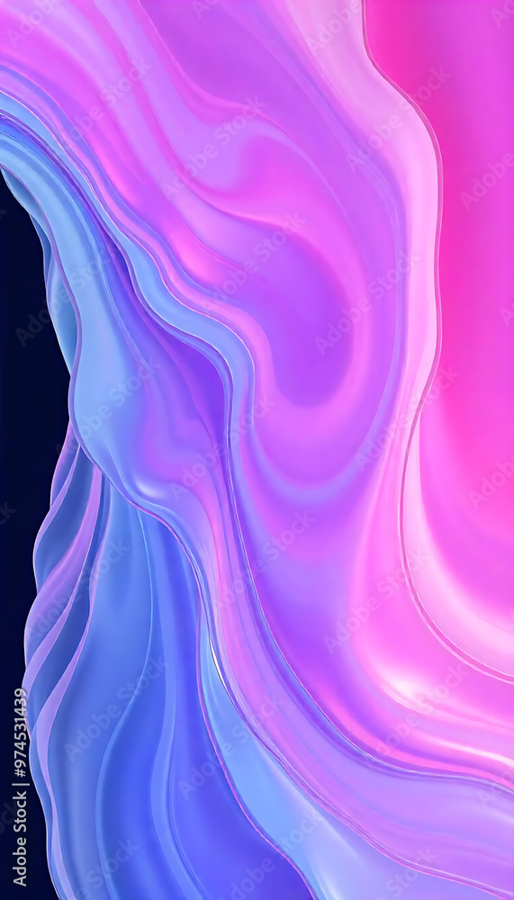 Obraz premium Bold colorful abstract waves with motion effects