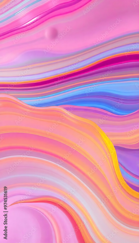 Obraz premium Bold colorful abstract waves with motion effects