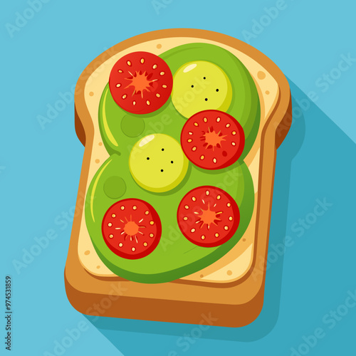 whole grain toast topped with smashed avocado
