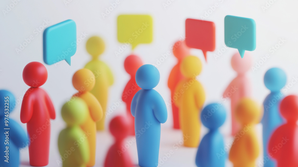 Colorful People Talking. Colorful People Talking.