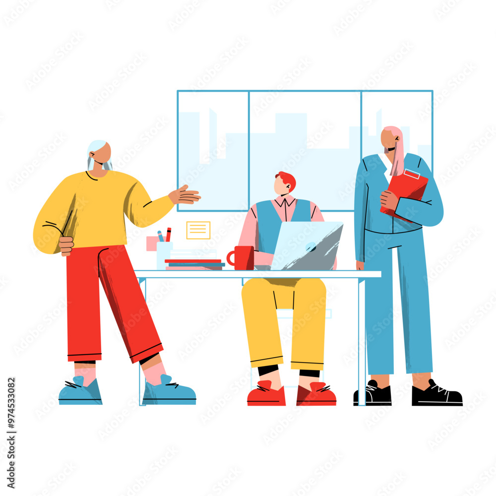 Business discussion illustration Business discussion illustration