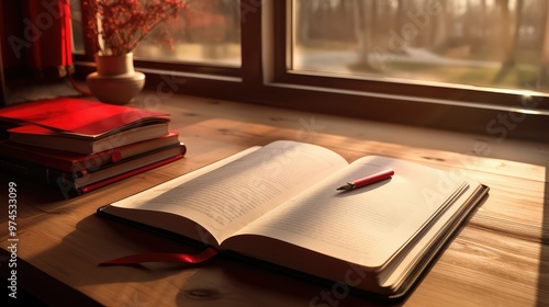 Wallpaper Mural close red note book Torontodigital.ca