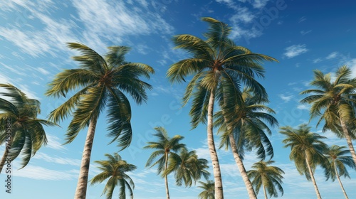 leaves wind palm trees