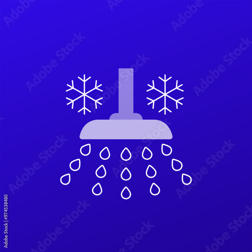 cold shower icon, vector design