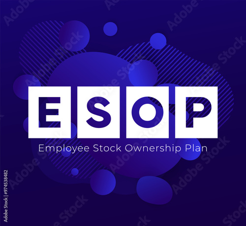 Employee Stock Ownership Plan design, ESOP vector illustration