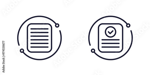 protocol icons on white, line vector