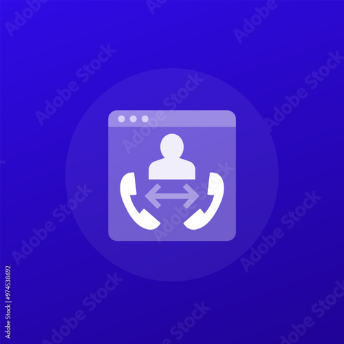 phone call, voip icon, transparent design