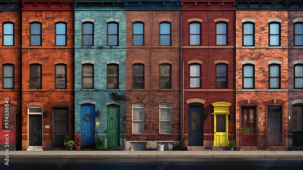 Fototapeta premium doors brick wall apartment