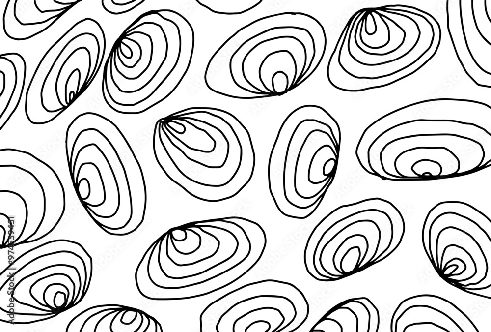 Sea nautical marine seashell beach summer pattern. Vector Sea nautical marine seashell beach summer pattern. Vector