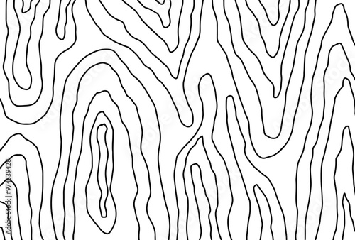 Hand-drawn line textures. Scribbles, horizontal and wavy strokes. Different types of hatching