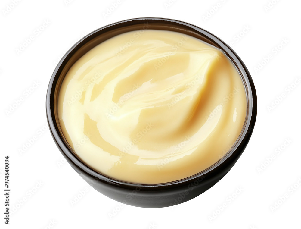 Cheese sauce in 1 bowl isolated on transparent background Cheese sauce in 1 bowl isolated on transparent background