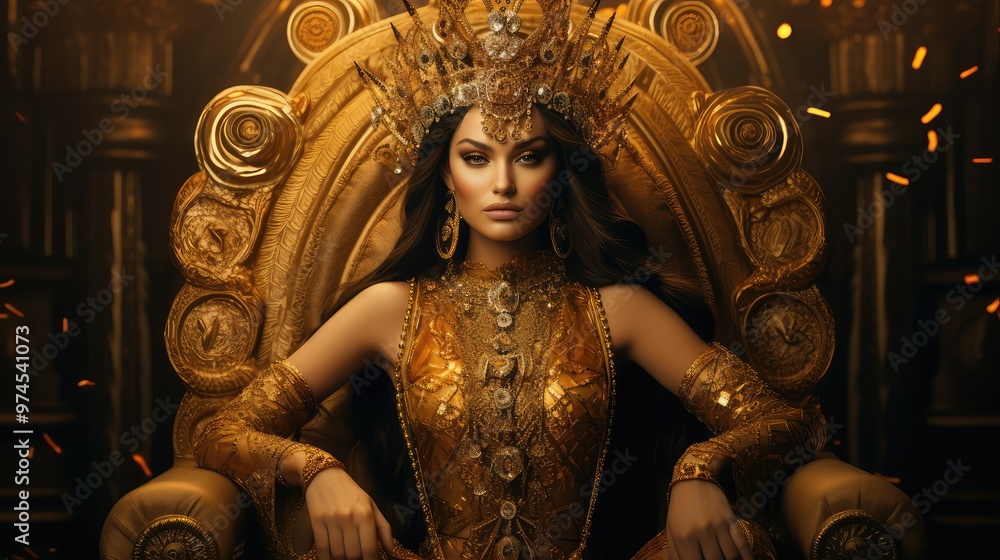 Fototapeta premium royal gold crown queen