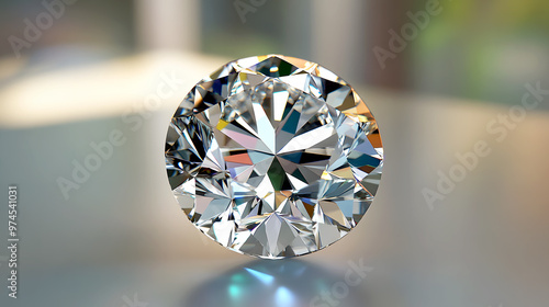 diamond solitaire, with its facets reflecting light beautifully, symbolizing pure elegance