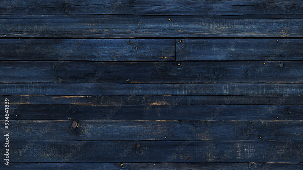 Obraz premium Wooden seamless pattern painted dark blue. Design template of old wood for texture, backgrounds and backdrops