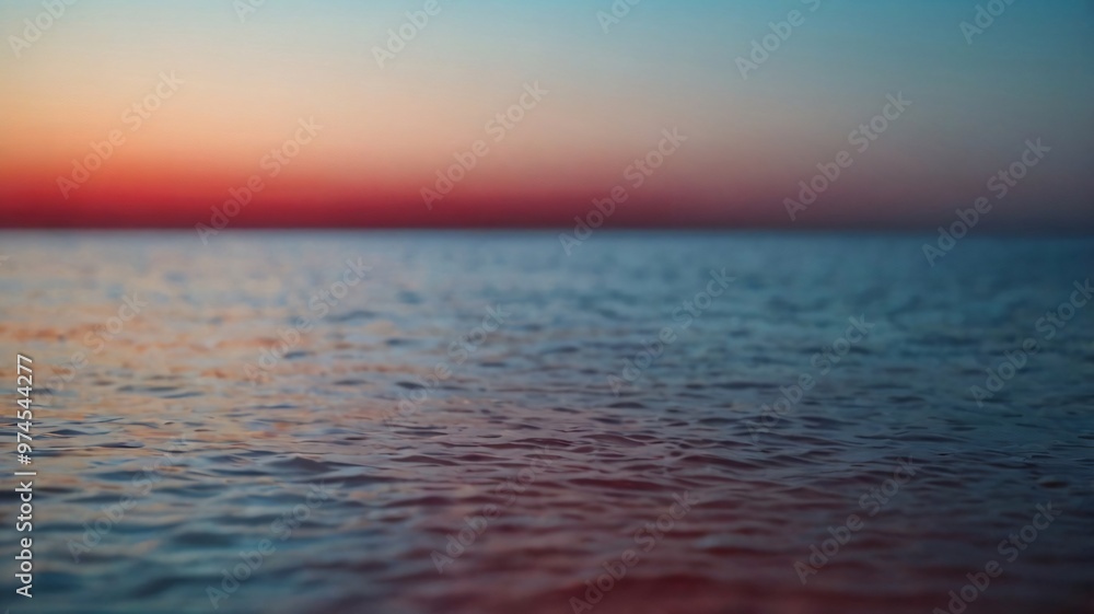 Obraz premium Water Surface Reflection of Sunset.