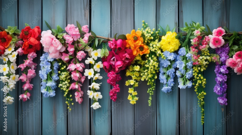 Fototapeta premium wooden spring garland