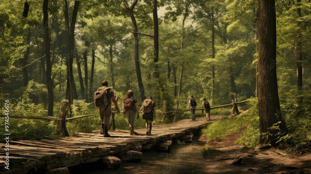 Fototapeta premium weathered boardwalk wooden