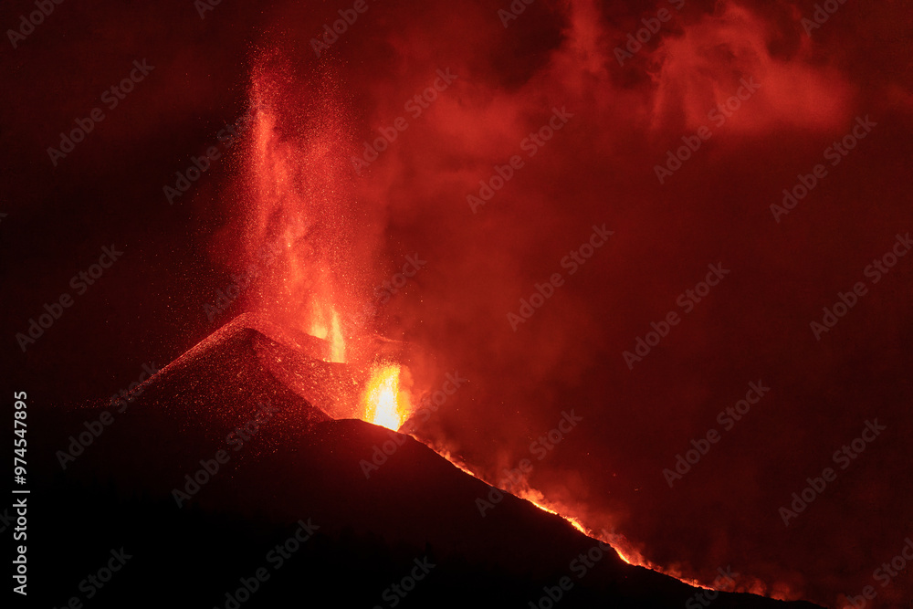 eruption of the volcano on the island of La Palma eruption of the volcano on the island of La Palma