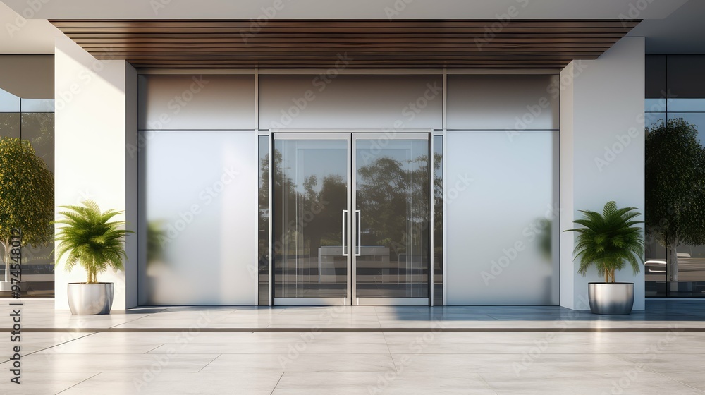 Fototapeta premium modern office building entrance