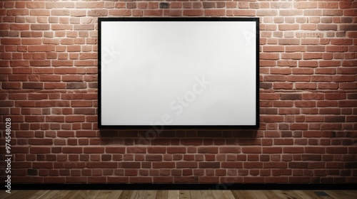 Wallpaper Mural simplicity blank poster on brick wall Torontodigital.ca