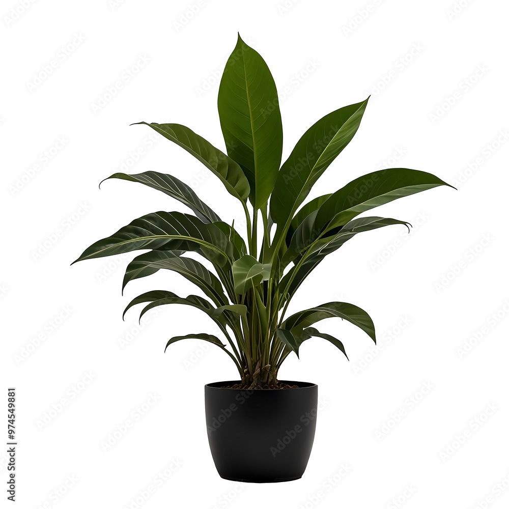 Modern Indoor Plant Isolated. White or transparent background Modern Indoor Plant Isolated. White or transparent background