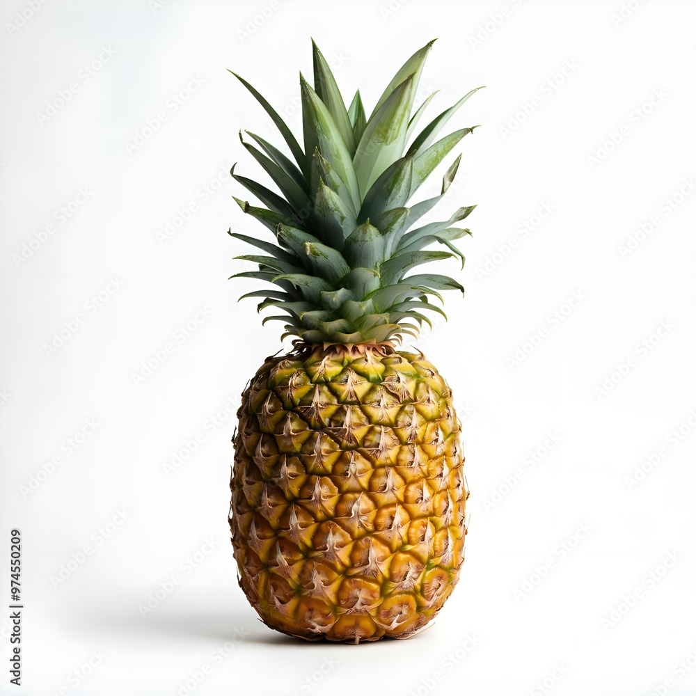 A pineapple isolated on a white background. A pineapple isolated on a white background.