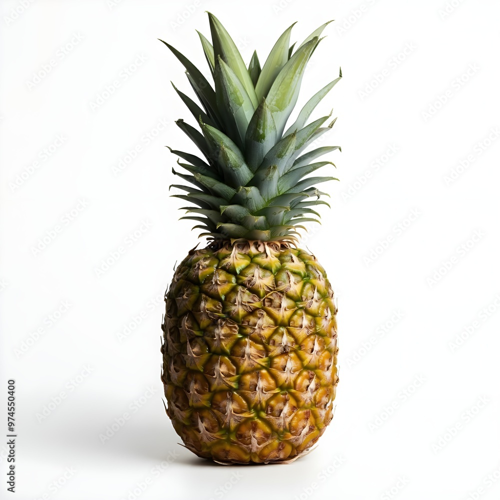 A pineapple isolated on a white background. A pineapple isolated on a white background.
