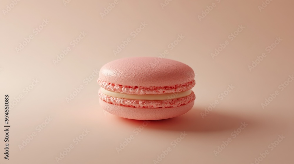 Pink macaron on a pastel background, minimalist dessert photography. Sweet treat and elegance concept Pink macaron on a pastel background, minimalist dessert photography. Sweet treat and elegance concept